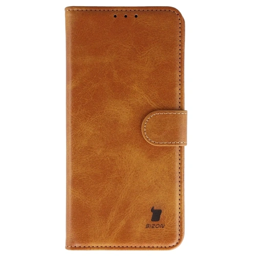 Etui z klapką Bizon Case Pocket do Samsung Galaxy S25 FE brązowe