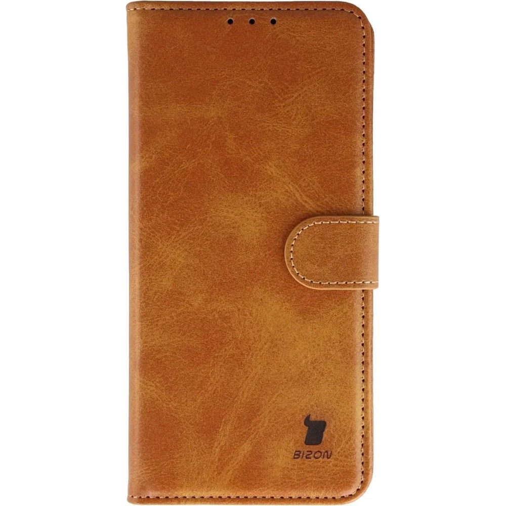Etui z klapką Bizon Case Pocket do Samsung Galaxy S25 FE brązowe
