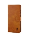 Etui z klapką Bizon Case Pocket do Samsung Galaxy S25 FE brązowe