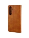 Etui z klapką Bizon Case Pocket do Samsung Galaxy S25 FE brązowe