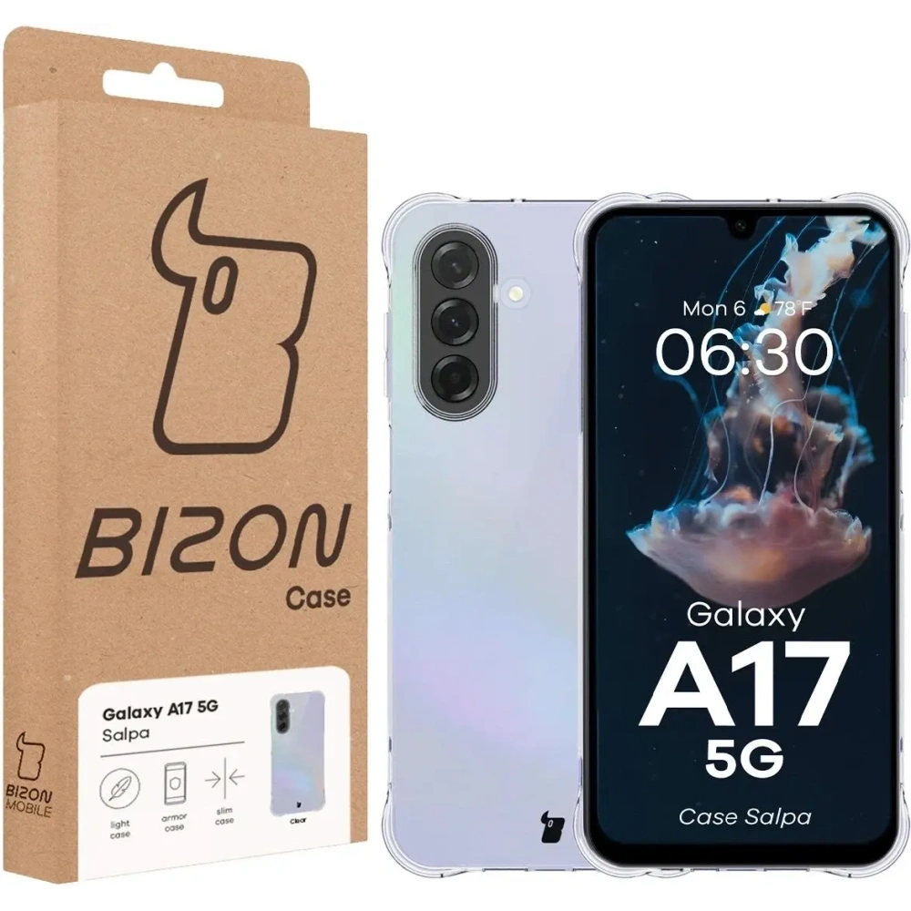 Elastyczne etui Bizon Case Salpa do Samsung Galaxy A17 5G przezroczyste
