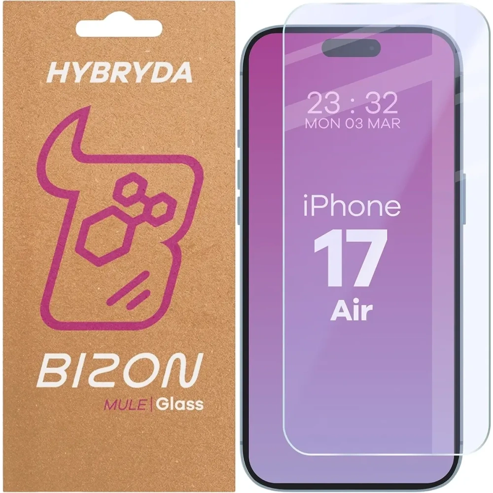 Elastyczne szkło hybrydowe Bizon Glass Mule do Apple iPhone Air