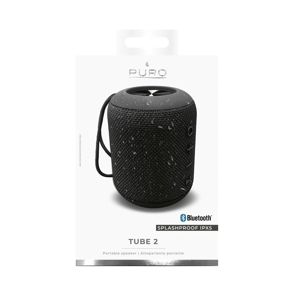 Bezprzewodowy głośnik PURO External Tube 2 Speaker Bluetooth, wodoodporność IPX5 (czarny)
