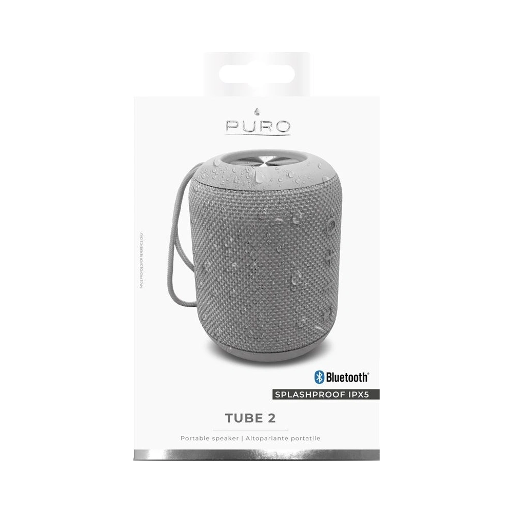 Bezprzewodowy głośnik PURO External Tube 2 Speaker Bluetooth, wodoodporność IPX5 (szary)