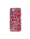 Apple PURO Glam Geo Blumen Tasche iPhone SE 2022/SE 2020/8/7/6s (Rote Mohnblumen)