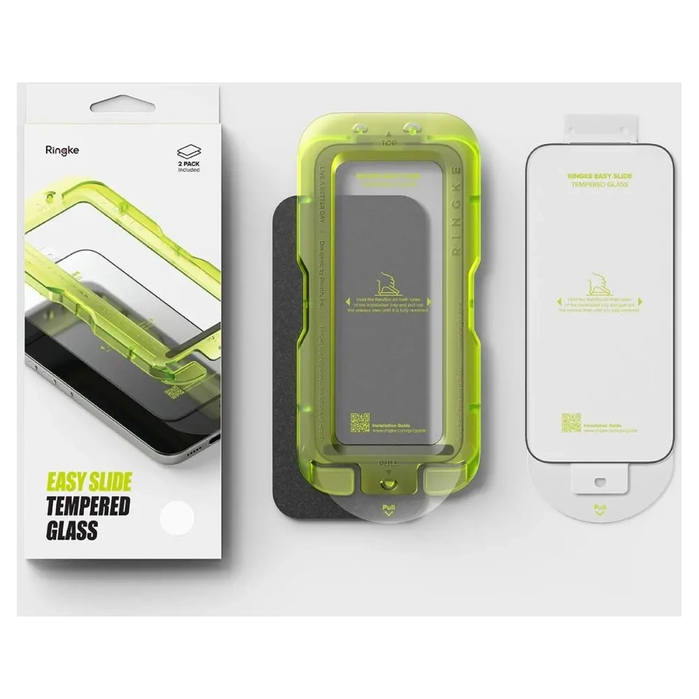 Szkło hartowane Ringke Easy SlidE do Apple iPhone 17 Pro Max Black [2 PACK]