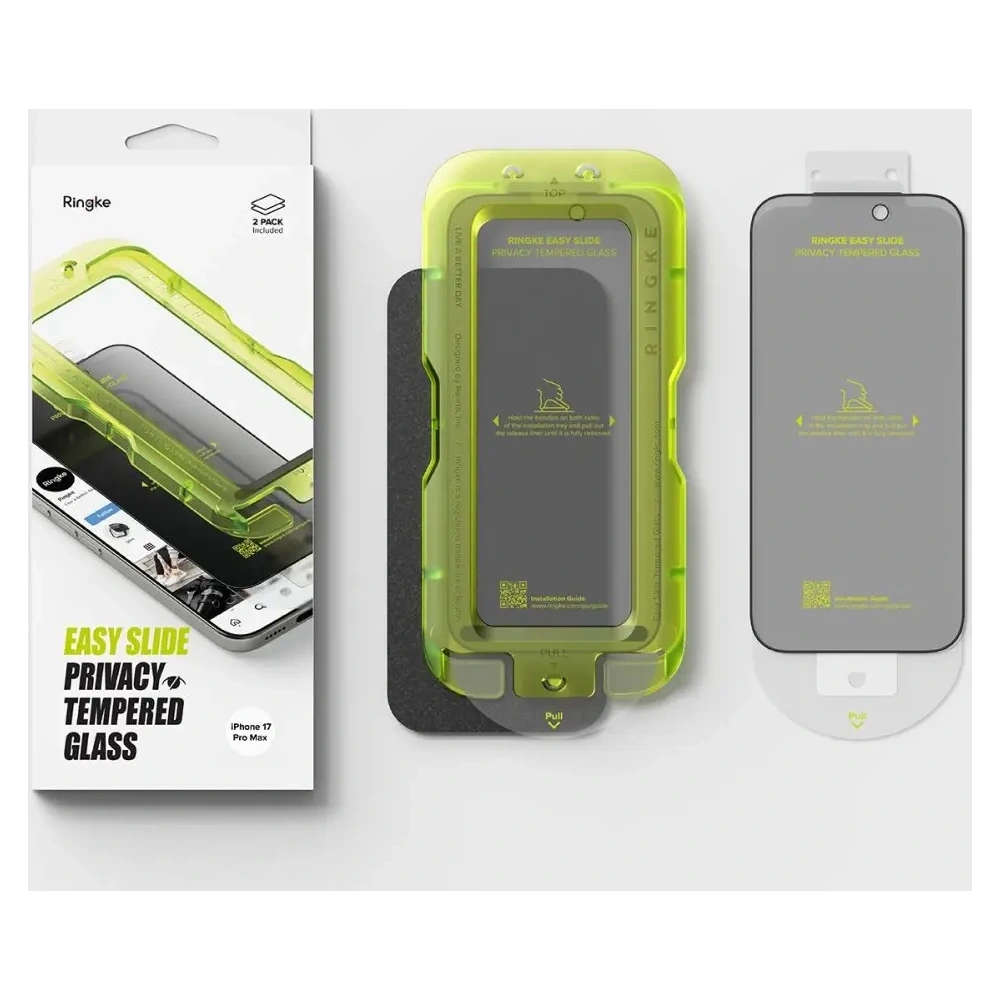 Szkło prywatyzujące Ringke Easy Slide do Apple iPhone 17 Pro Max Privacy [2 PACK]