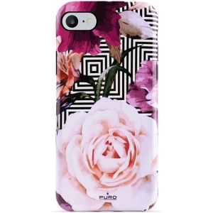 Kup Apple PURO Glam Geo Blumen Tasche iPhone SE 2022/SE 2020/8/7/6s (Rosa Pfingstrosen) - PUR047PNK - {ean13} - Sklep Home Screen