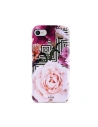 Apple PURO Glam Geo Blumen Tasche iPhone SE 2022/SE 2020/8/7/6s (Rosa Pfingstrosen)