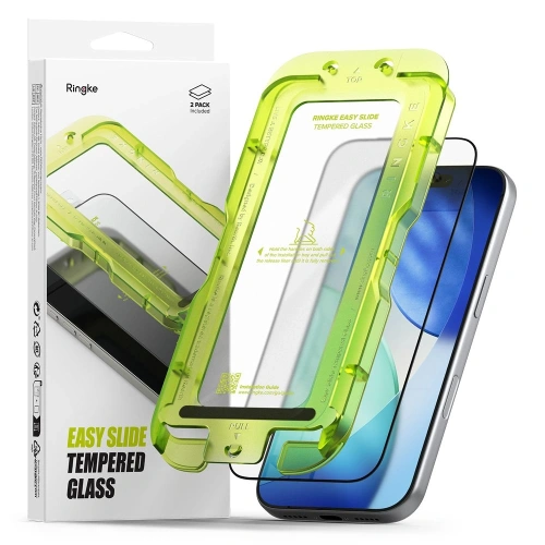 Szkło hartowane Ringke Easy Slide do Apple iPhone 17 Pro Black [2 PACK]