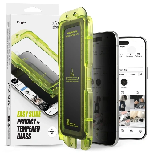 Szkło prywatyzujące Ringke Easy Slide do Apple iPhone 17 Air Privacy [2 PACK]