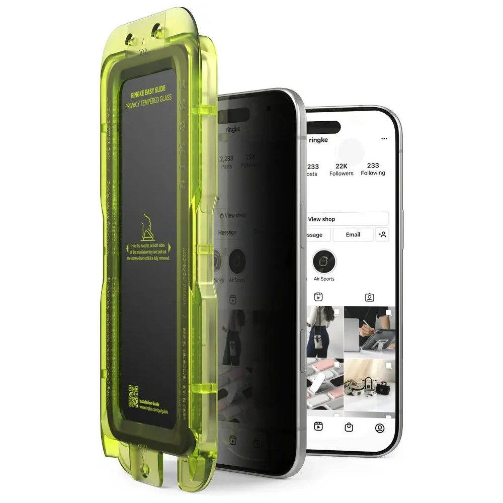 Szkło prywatyzujące Ringke Easy Slide do Apple iPhone Air Privacy [2 PACK]