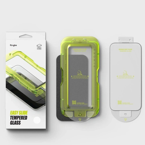 Szkło hartowane Ringke Easy Slide do Apple iPhone 17 Air Black [2 PACK]