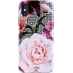 Kup Apple PURO Glam Geo Blumen Tasche iPhone XS Max (Rosa Pfingstrosen) - PUR049PNK - {ean13} - Sklep Home Screen