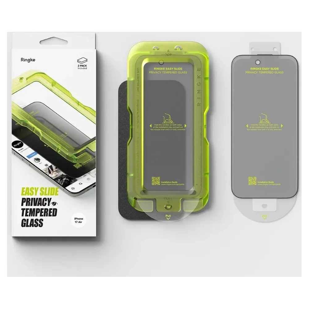Szkło prywatyzujące Ringke Easy Slide do Apple iPhone Air Privacy [2 PACK]