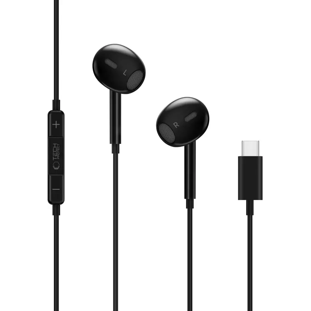 Słuchawki douszne Tech-Protect Ultraboost USB-C Earphone Core G2 Black
