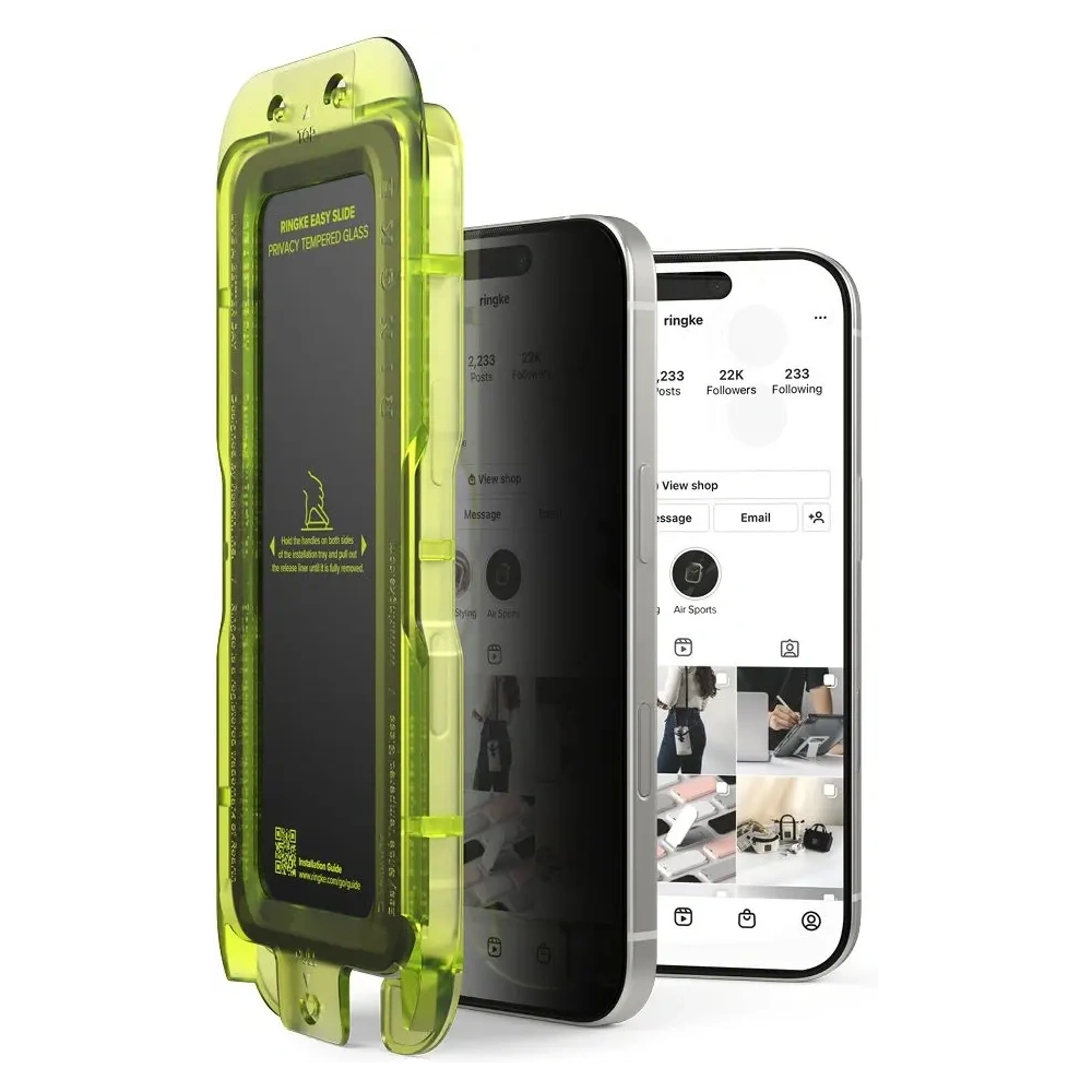 Szkło prywatyzujące Ringke Easy Slide do Apple iPhone 17 Privacy [2 PACK]