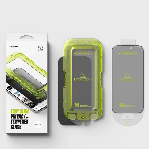 Szkło prywatyzujące Ringke Easy Slide do Apple iPhone 17 Privacy [2 PACK]