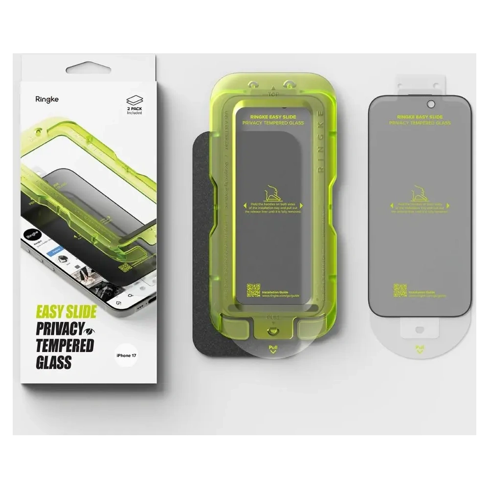 Szkło prywatyzujące Ringke Easy Slide do Apple iPhone 17 Privacy [2 PACK]