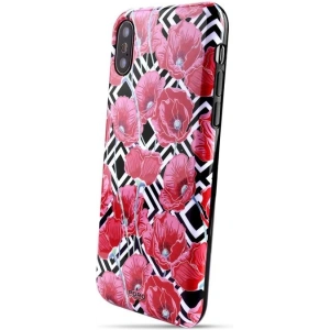 Kup Apple PURO Glam Geo Blumen Tasche iPhone XS/X (Rote Mohnblumen) - PUR050RED - {ean13} - Sklep Home Screen
