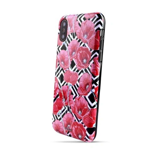 Buy PURO Glam Geo Flowers Apple iPhone XS/X (Red Poppies) - PUR050RED - {ean13} - Home Screen Store Europe