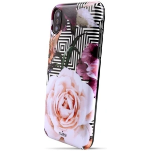 Kup Etui PURO Glam Geo Flowers Apple iPhone XS/X (Pink Peonies) - PUR051PNK - {ean13} - Sklep Home Screen