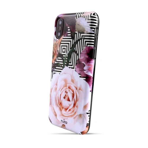 Kup Etui PURO Glam Geo Flowers Apple iPhone XS/X (Růžové pivoňky) - PUR051PNK - {ean13} - Sklep Home Screen