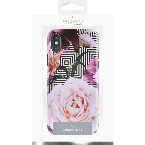 Kup Etui PURO Glam Geo Flowers Apple iPhone XS/X (Růžové pivoňky) - PUR051PNK - {ean13} - Sklep Home Screen
