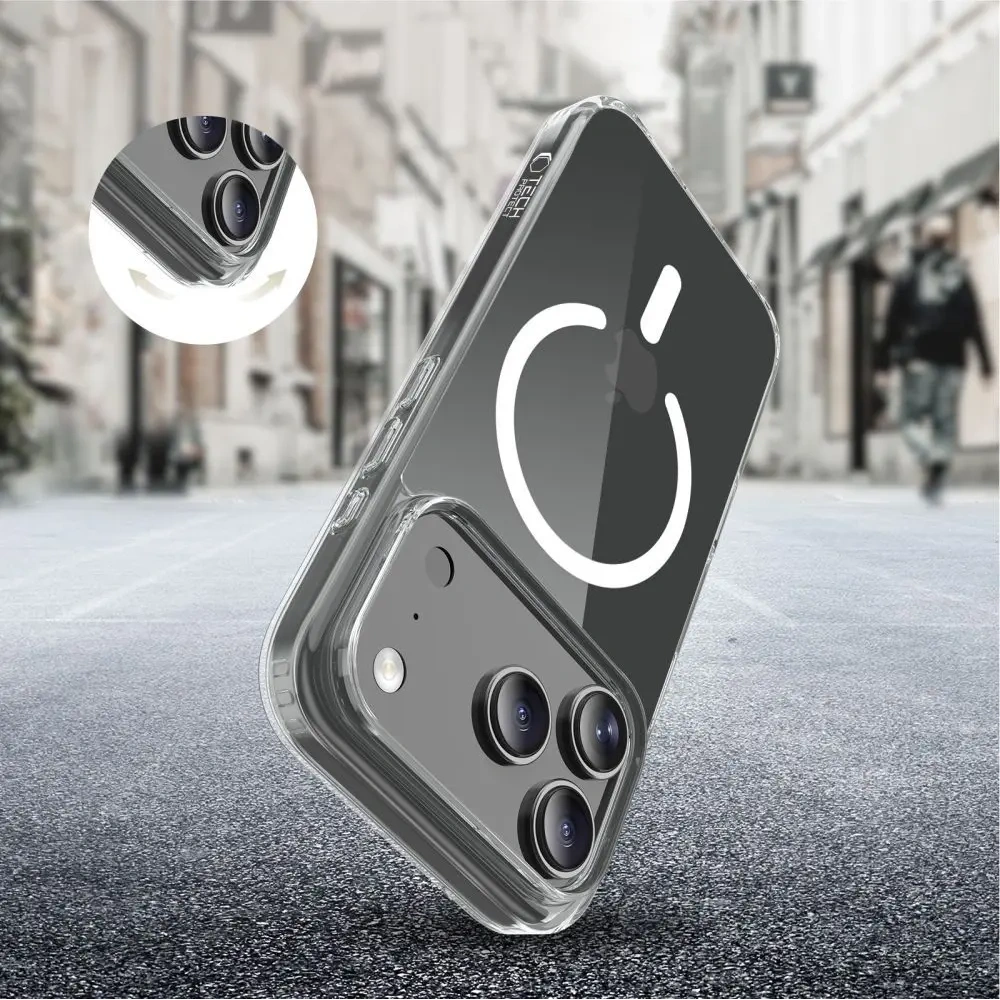 Etui Tech-Protect Flexair Hybrid MagSafe do Google Pixel 10 Pro XL Clear