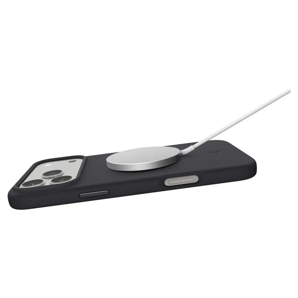 Etui Spigen Silicone Fit Mag MagSafe do Apple iPhone 17 Pro Max Black