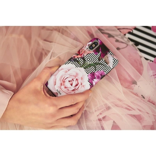 Kup Etui PURO Glam Geo Flowers Apple iPhone XS/X (Rózsaszín Pünkösdi Rózsák) - PUR051PNK - {ean13} - Sklep Home Screen