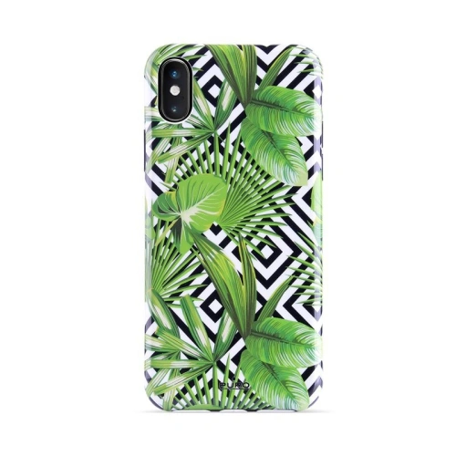 Kup Etui PURO Glam Tropical Leaves Apple iPhone XS/X (Geometric Jungle) - PUR054GEOJUN - {ean13} - Sklep Home Screen