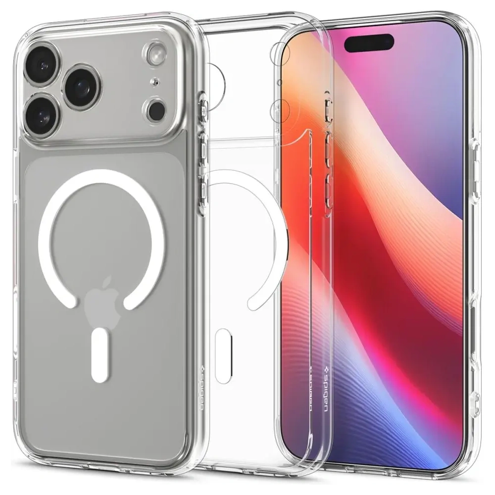 Etui Spigen Ultra Hybrid Mag MagSafe do Apple iPhone 17 Pro Clear/white
