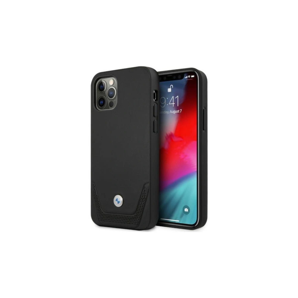 [CR] Etui BMW BMHCP12MRSWPK Apple iPhone 12/12 Pro czarny/black hardcase Leather Perforate