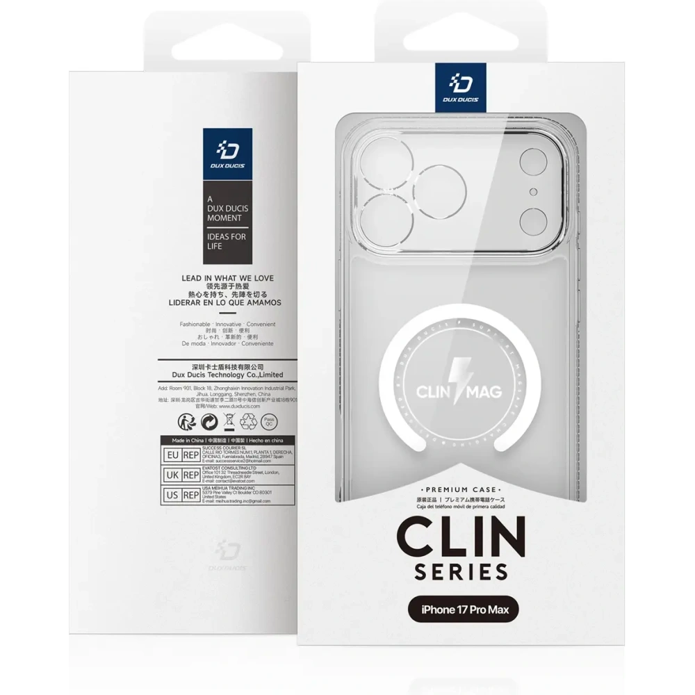 Etui Dux Ducis Clin Mag do Apple iPhone 17 Pro MagSafe przezroczyste