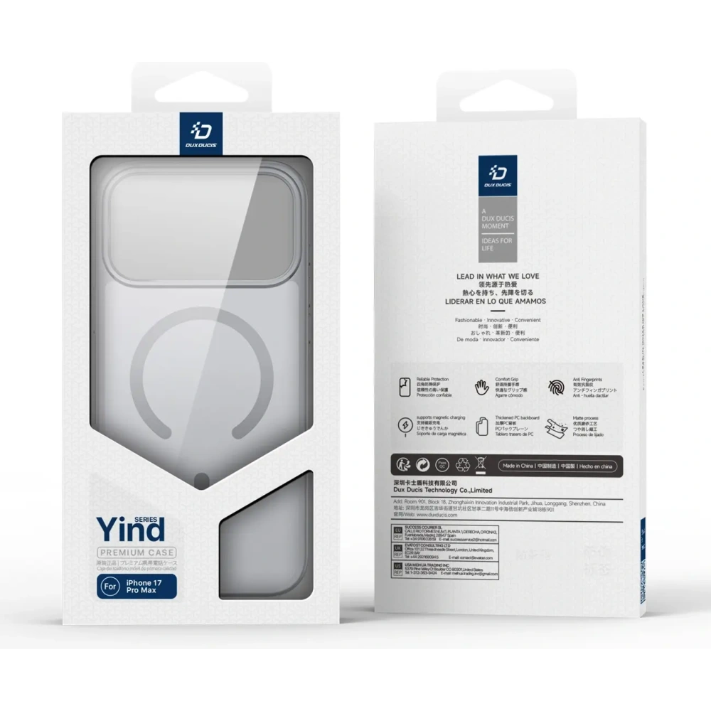 Etui Dux Ducis Yind do Apple iPhone 17 Pro MagSafe szare