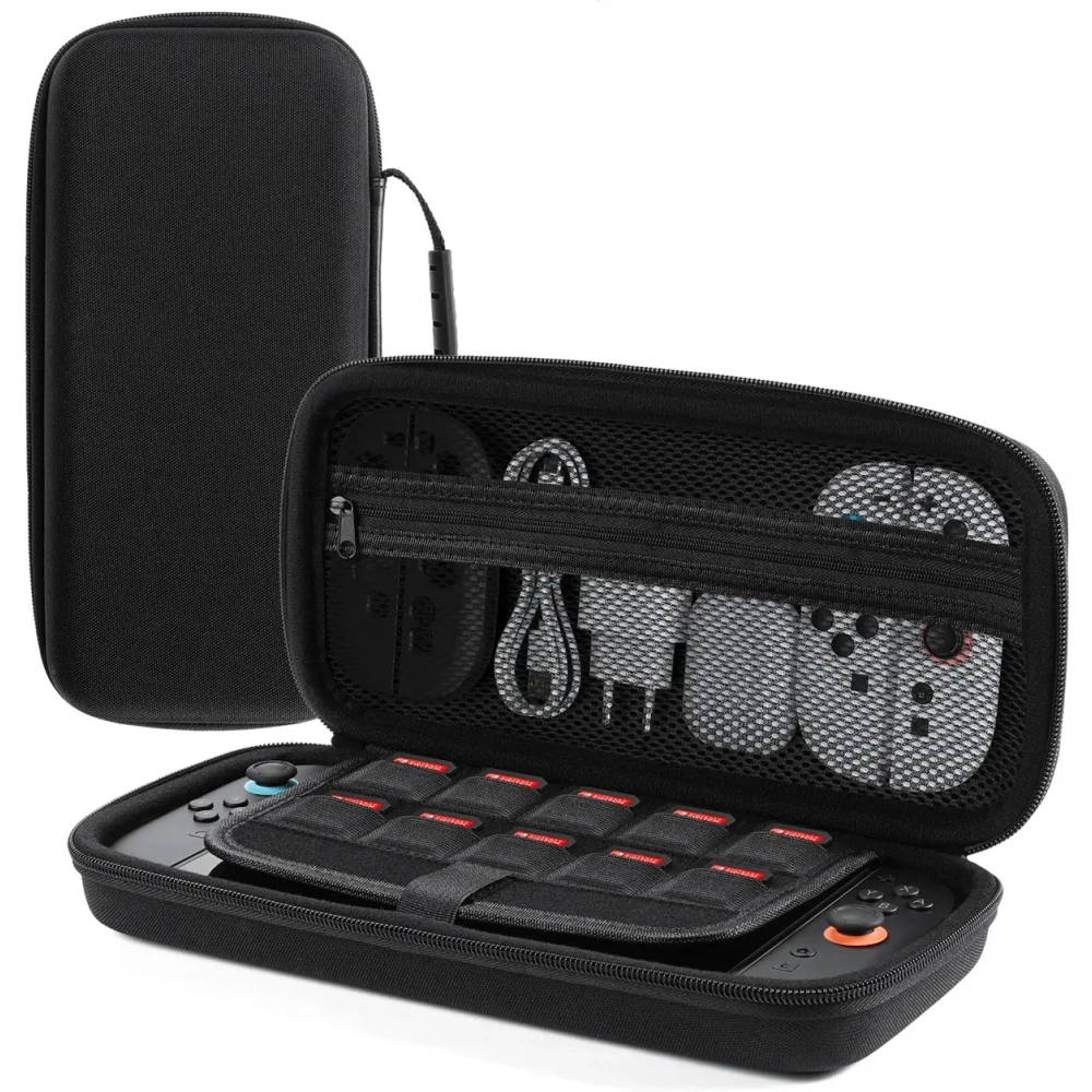 Etui Dux Ducis do Nintendo Switch 2 z rączką i przegródkami na gry czarny