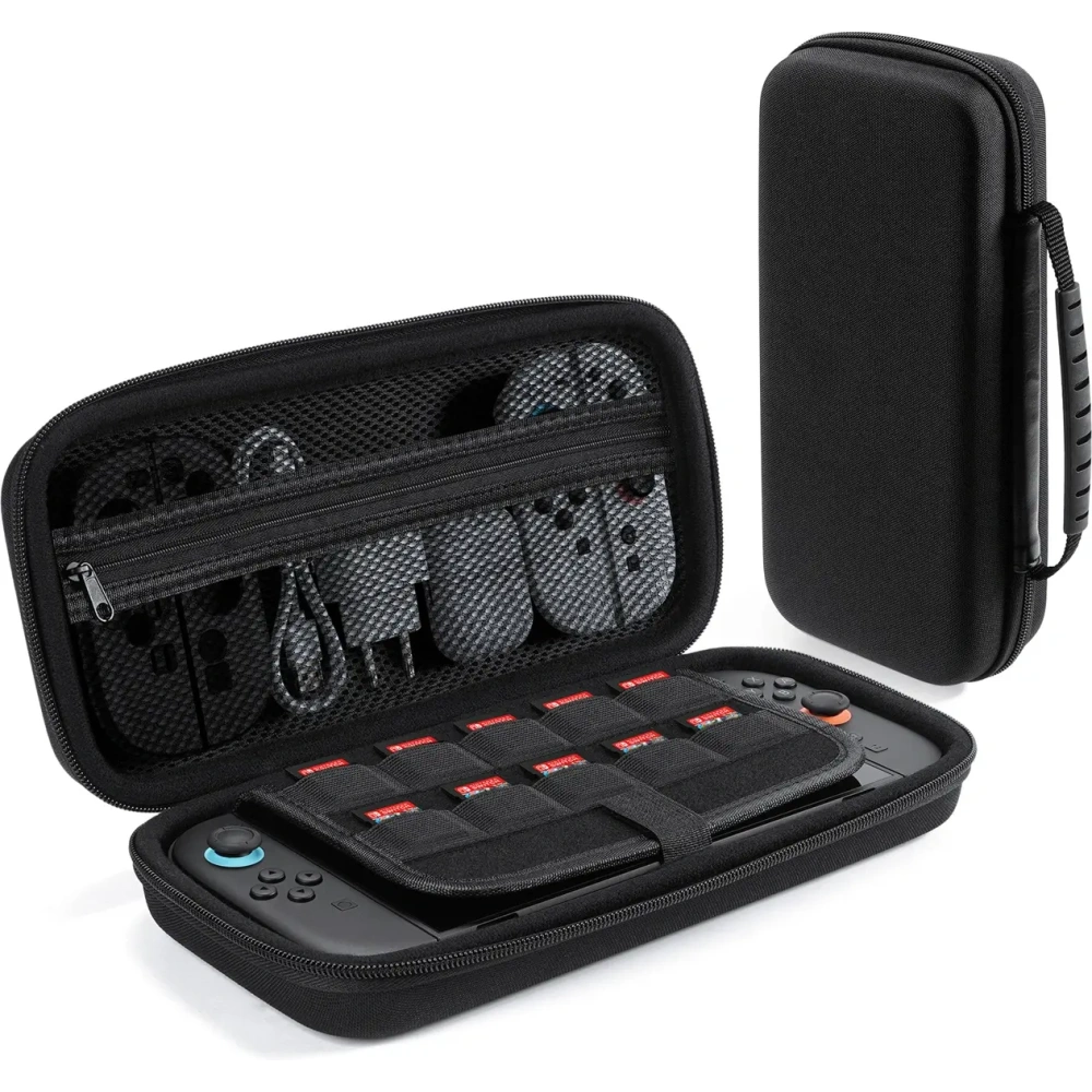 Etui Dux Ducis do Nintendo Switch 2 z rączką i przegródkami na gry czarny