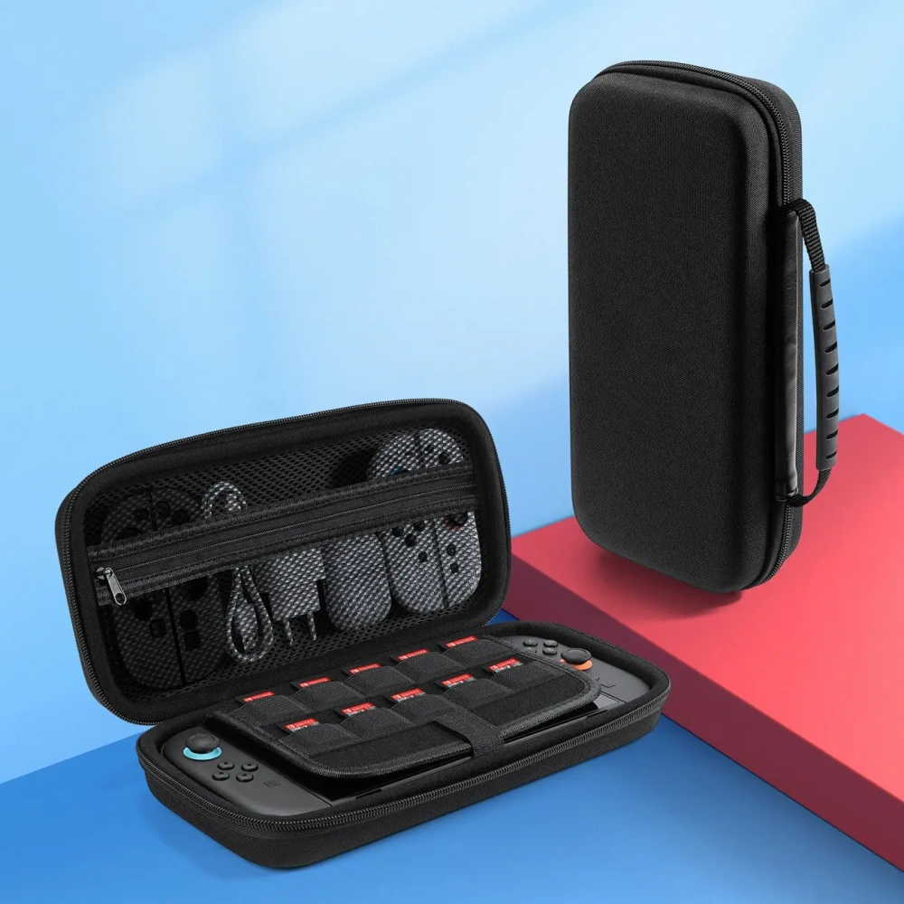 Etui Dux Ducis do Nintendo Switch 2 z rączką i przegródkami na gry czarny