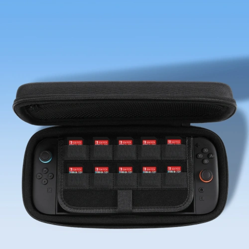 Etui Dux Ducis do Nintendo Switch 2 z rączką i przegródkami na gry czarny