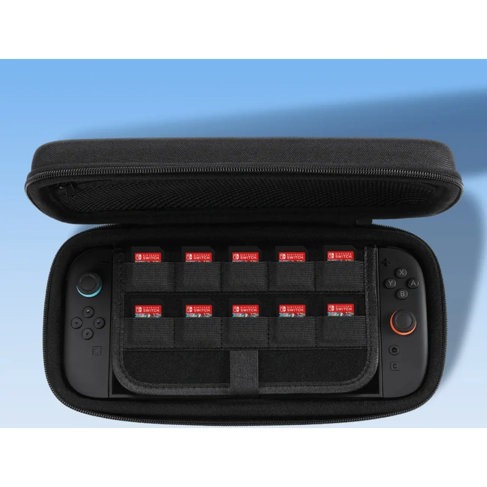 Etui Dux Ducis do Nintendo Switch 2 z rączką i przegródkami na gry czarny