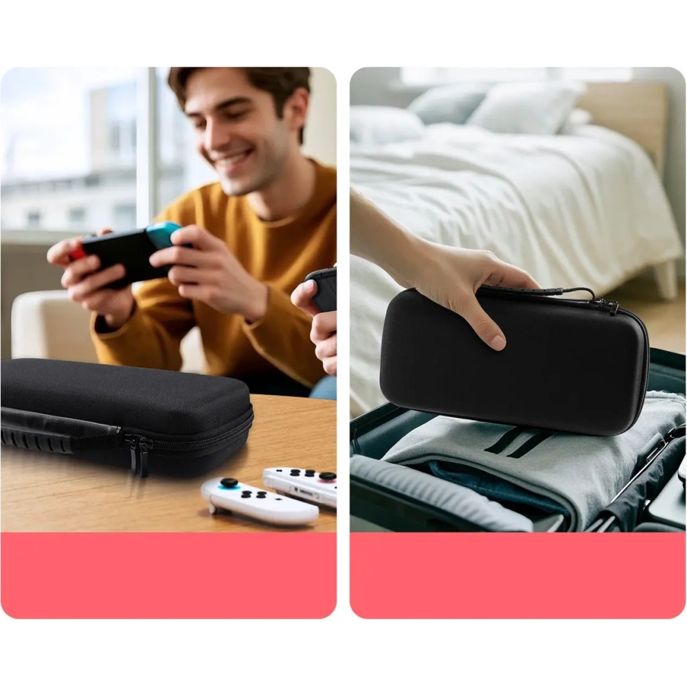 Etui Dux Ducis do Nintendo Switch 2 z rączką i przegródkami na gry czarny