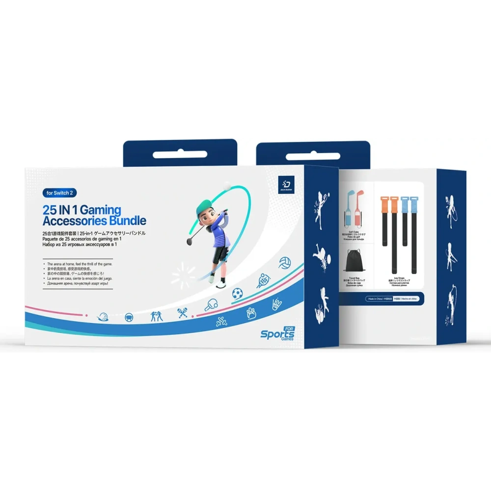 Zestaw akcesoriów Dux Ducis 25w1 do Nintendo Switch 2 do gier sportowych z torbą wielokolorowy
