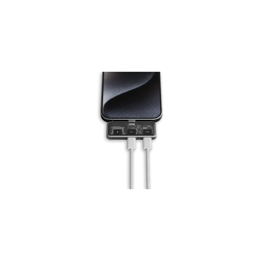 Adapter mobilny Satechi Mobile XR Hub, USB-C / USB-C PD 100W, USB-C DP 1.4 4K@60Hz, czytnik kart microSD szary