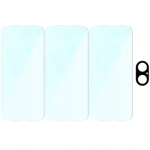 3x Szkło hartowane + szybka na aparat Bizon Glass Clear Pack do Apple iPhone 17