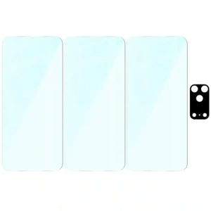 3x Szkło hartowane + szybka na aparat Bizon Glass Clear Pack do Apple iPhone 17 Pro Max