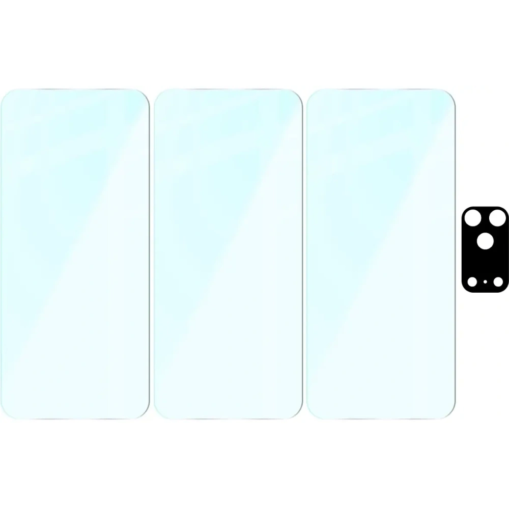 3x Szkło hartowane + szybka na aparat Bizon Glass Clear Pack do Apple iPhone 17 Pro Max