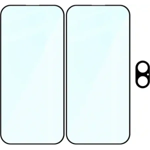 2x Szkło + szybka na aparat Bizon Edge Pack do Apple iPhone 17