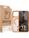 Etui z pierścieniem magnetycznym Bizon Case MatteO do Apple iPhone 17 Pro Max przydymione-pomarańczowe
