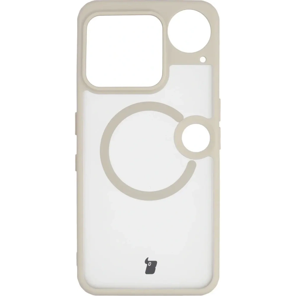 Etui z pierścieniem magnetycznym Bizon Case MatteO do Nothing Phone (3) przydymione-beżowe